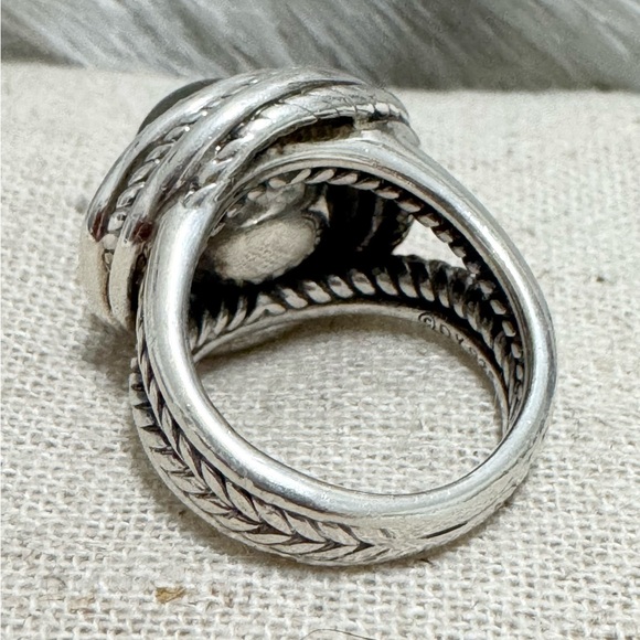 David Yurman Tahitian Pearl Diamond Crossover Ring - Picture 8 of 13